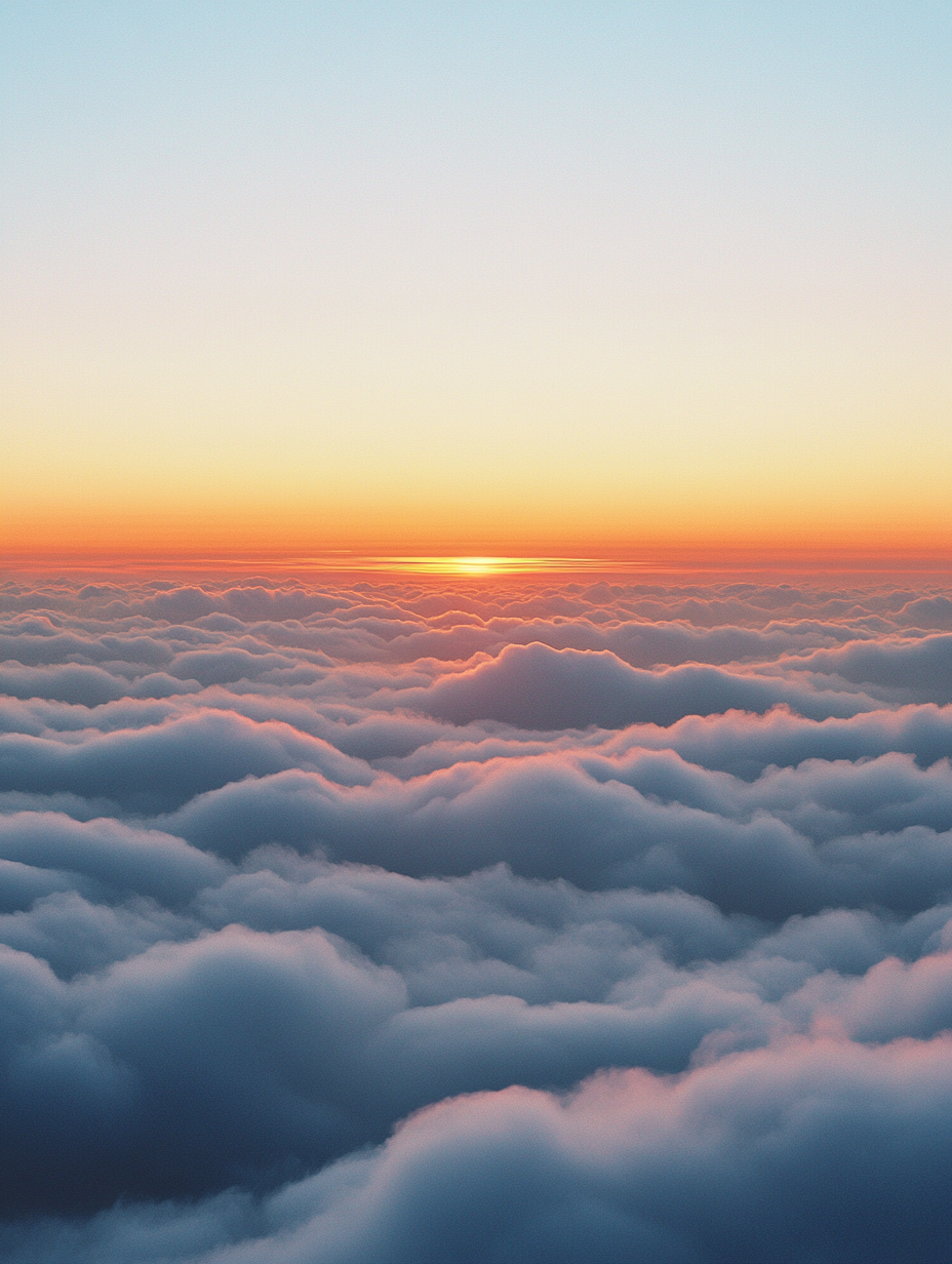 De bovenlucht bij zonsondergang — het beeldmerk van Aither Network